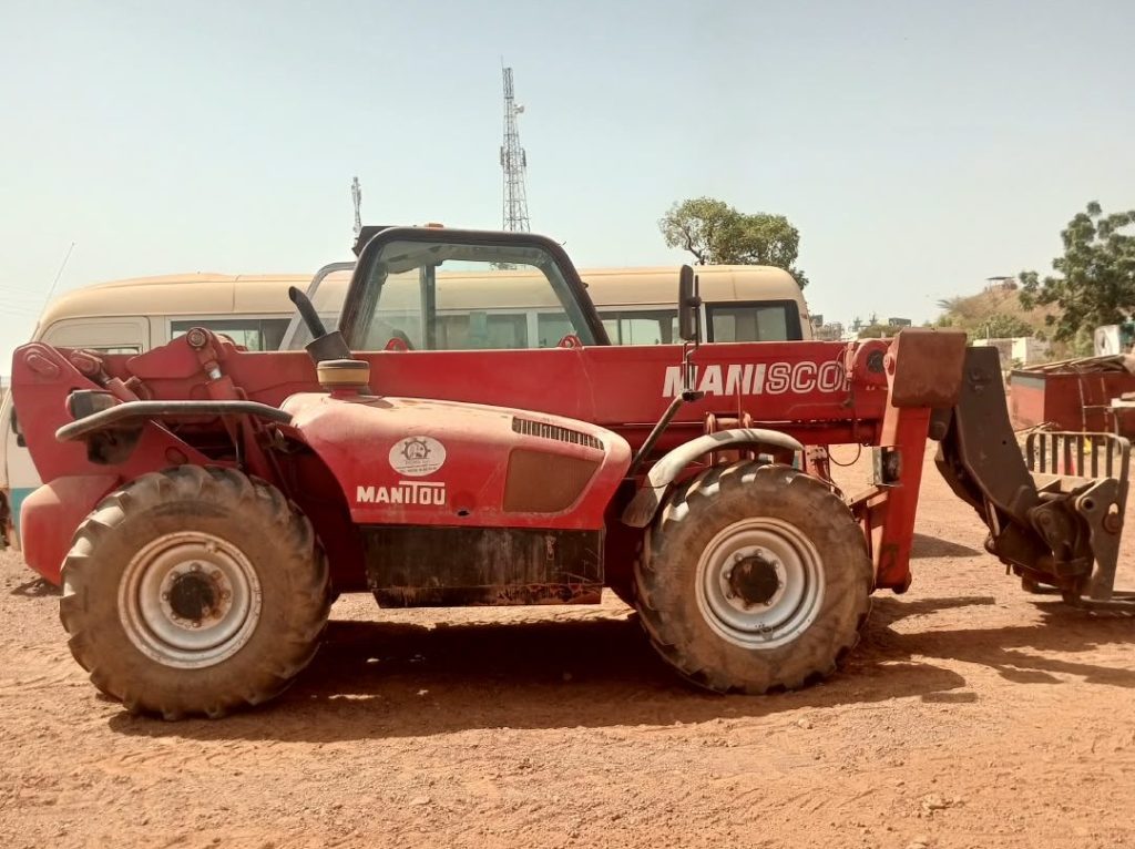 Chariot télescopique Manitou pour la manutention sur les sites miniers